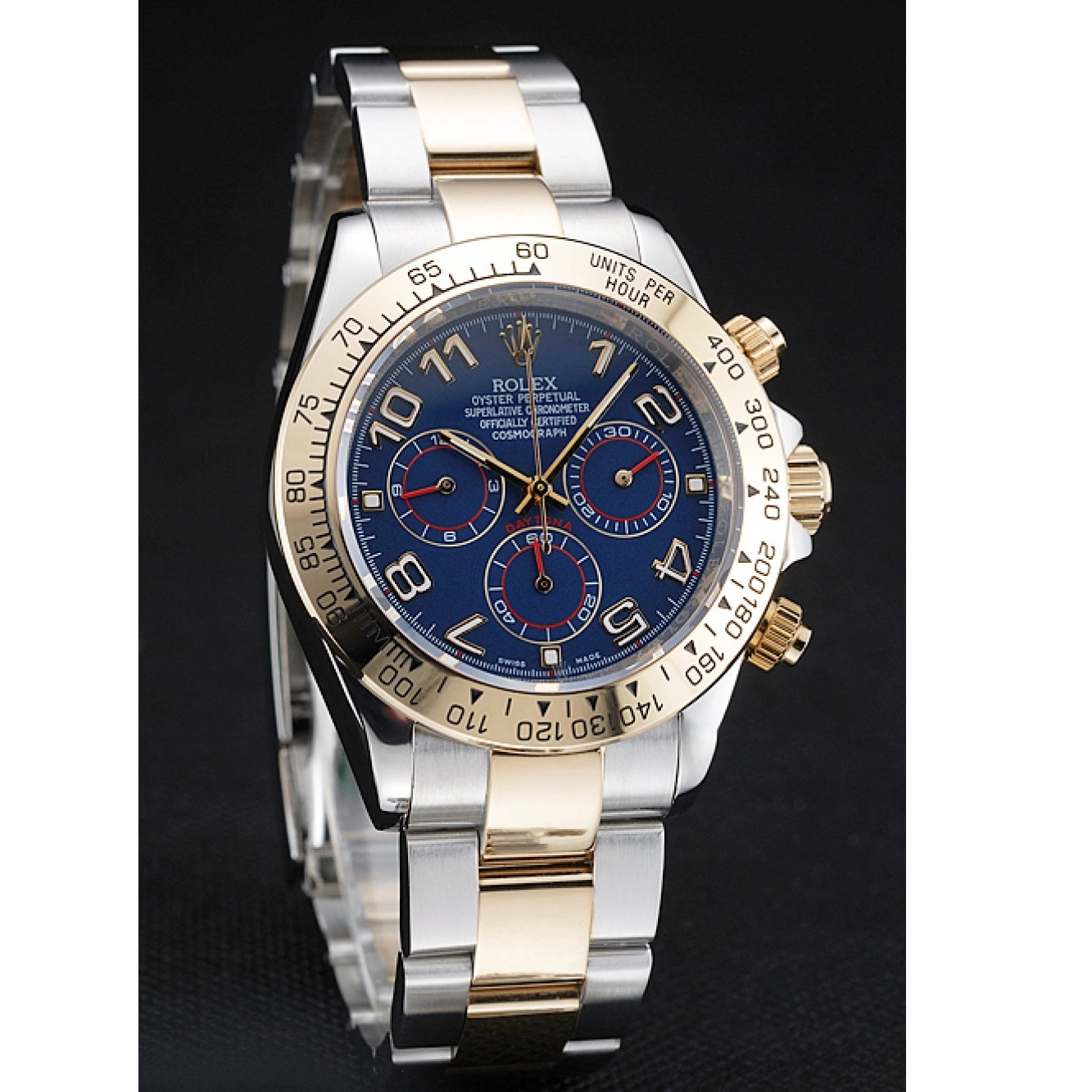 AAA Replica Watches Steel Tone Cosmograph Rolex 1454246 Blue Stainless Dial Bracelet Two Daytona 0710